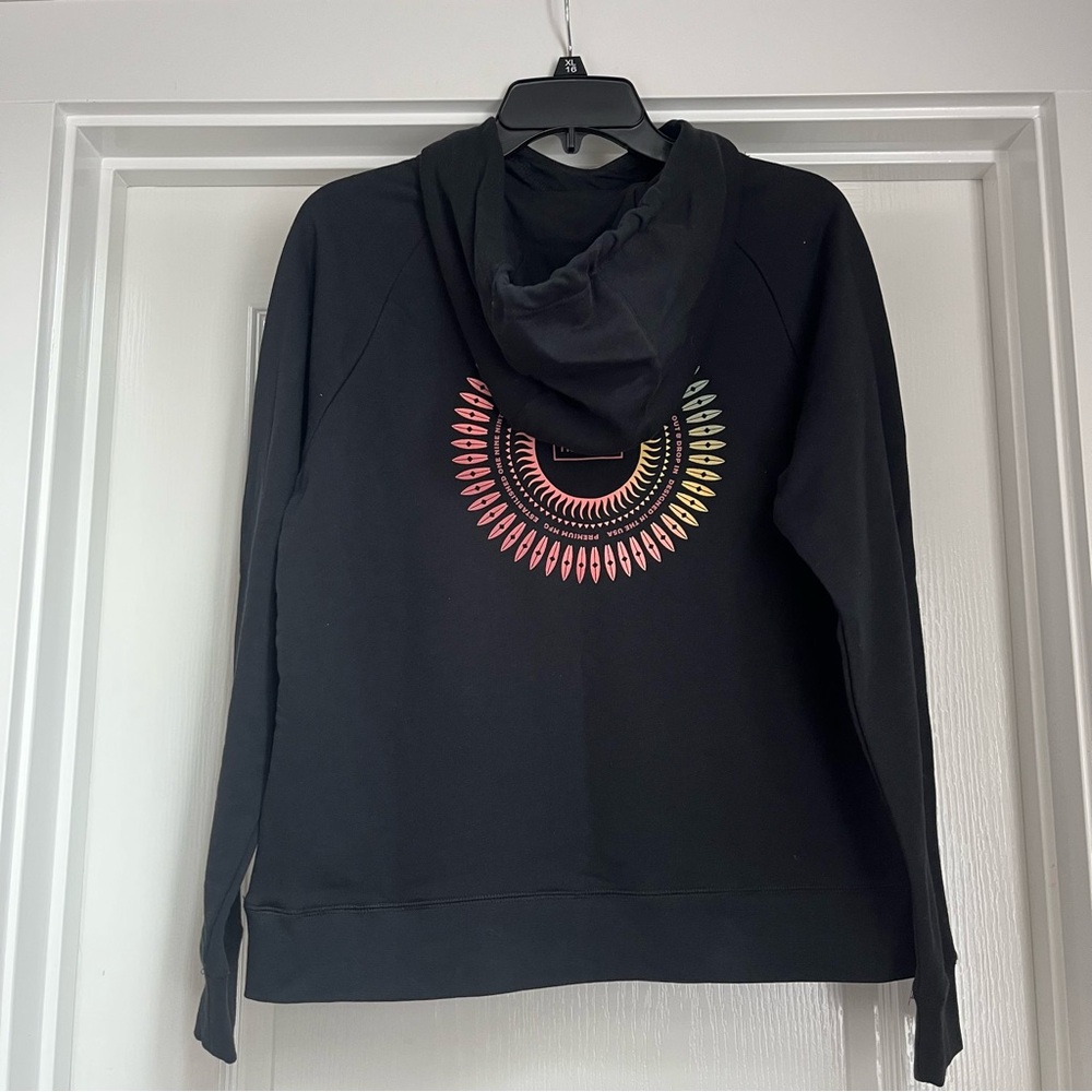 Hurley Black Hoodie with Embroidered Logo - Picture 2 of 8